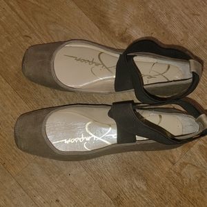 Ballet Flats Leather with Straps